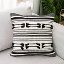 Woven geometric tassels cushion cover yellow & black living room pillow by Decorbites