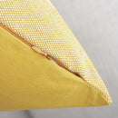 Woven geometric tassels cushion cover yellow & black living room pillow by Decorbites