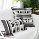Woven geometric tassels cushion cover yellow & black living room pillow by Decorbites
