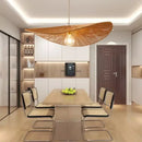 GobekUsa Hemp Rope Straw Hat Pendant Lights LED Decorative Lighting for Living Room and Restaurant