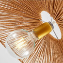 GobekUsa Hemp Rope Straw Hat Pendant Lights LED Decorative Lighting for Living Room and Restaurant