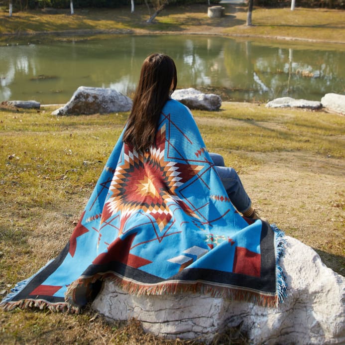 Woven Native Star Throw