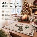 DaDa Bedding Set of 4-Pieces Magical Snowman Holiday Tapestry Placemats 13” x 19” (9733)