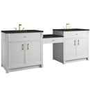 James Martin Bellshire 96" Double Bathroom Vanity, Bright White