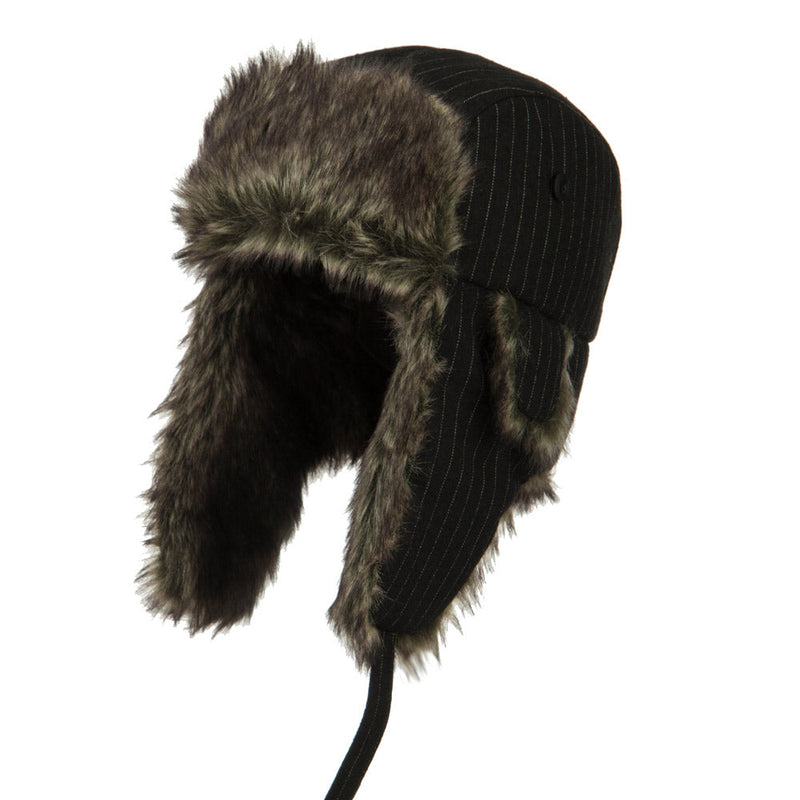 Big Size Wool Pinstripe Trooper Hat