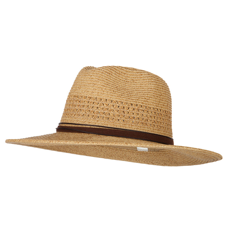 UPF 50+ Women's Paper Braid Brim Fedora Hat