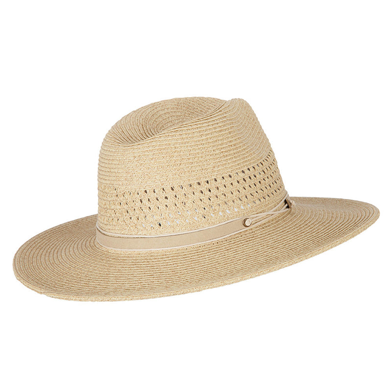 UPF 50+ Women's Paper Braid Brim Fedora Hat