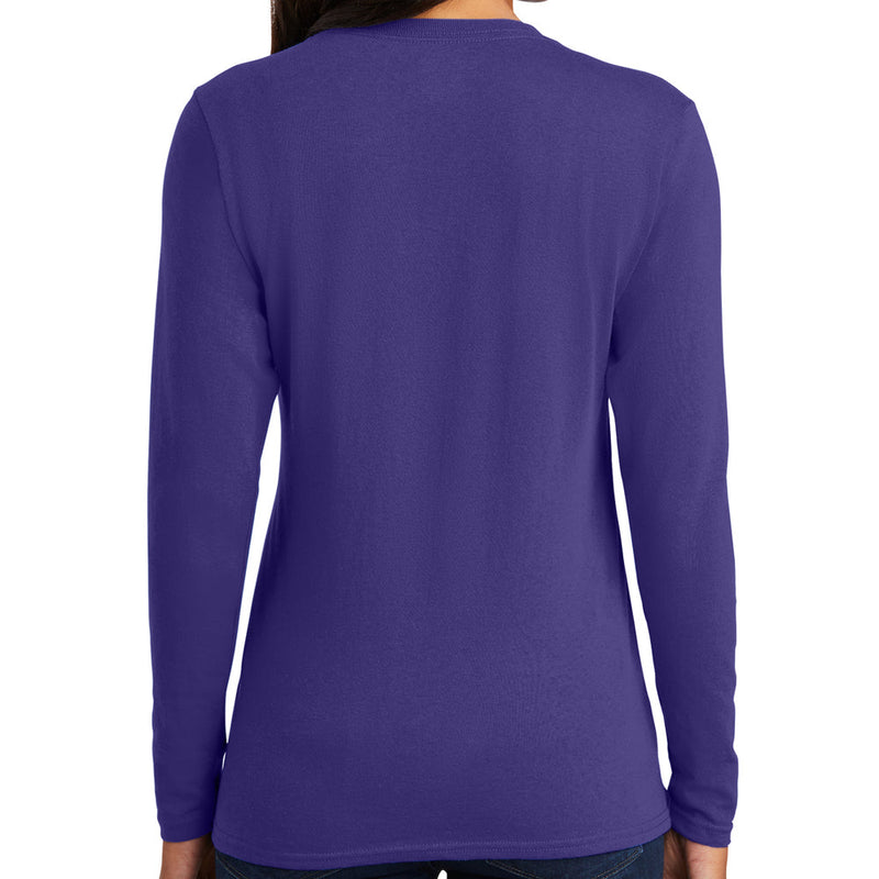 Women's Big Size Port & Company Long Sleeve Cotton T-Shirt