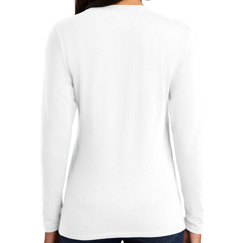 Women's Big Size Port & Company Long Sleeve Cotton T-Shirt