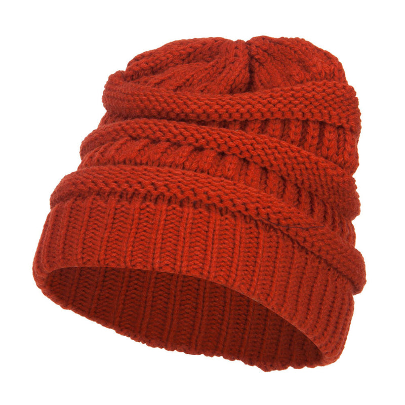 Women's Patterned Knit Beanie Cap