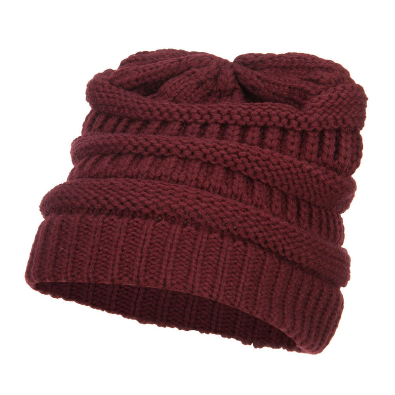 Women's Patterned Knit Beanie Cap