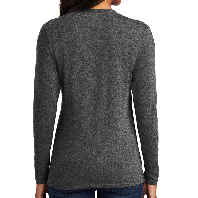 Women's Big Size Port & Company Long Sleeve Cotton T-Shirt