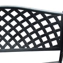 Outdoor Aluminum Modern 40-in Black Patio Bench Loveseat