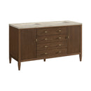 James Martin Myrrin 60" Double Bathroom Vanity, Mid-Century Walnut