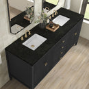 James Martin Myrrin 72" Double Bathroom Vanity, Carbon Oak