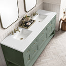 James Martin Breckenridge 72" Double Bathroom Vanity, Smokey Celadon