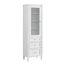 James Martin Brittany Linen Cabinet, Bright White