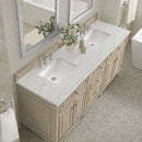 James Martin Lorelai 72" Double Bathroom Vanity, Whitewashed Oak