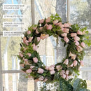 Faux Soft Pink Tulip Wreath by Decor Steals