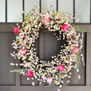 26 Inch Pink Blossom Wreath by Decor Steals