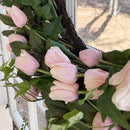 Faux Soft Pink Tulip Wreath by Decor Steals