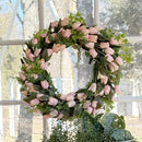 Faux Soft Pink Tulip Wreath by Decor Steals