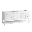 James Martin Breckenridge 72" Double Bathroom Vanity, Bright White
