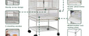 GobekUsa Wrought Iron Bird Cage for Conures, Lovebirds - 30 Inch