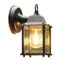 GobekUsa Black Finish Wall Lantern with Frosted Glass Shade for Outdoor Use