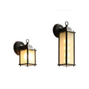 GobekUsa Black Finish Wall Lantern with Frosted Glass Shade for Outdoor Use