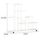 GobekUsa Wrought Iron Plant Stand with Wheels