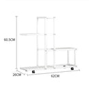 GobekUsa Wrought Iron Plant Stand with Wheels