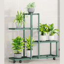 GobekUsa Wrought Iron Plant Stand with Wheels