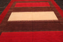 9'3" x 11'10" Hand Knotted 100% Wool Designer Oriental Area Rug Contemporary Red