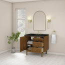 James Martin Laurent 36" Dual Mount Single Bathroom Vanity, Honey Oak