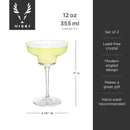 Raye Angled Crystal Margarita Glasses Set of 2
