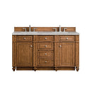 James Martin Bristol 60" Double Bathroom Vanity, Saddle Brown