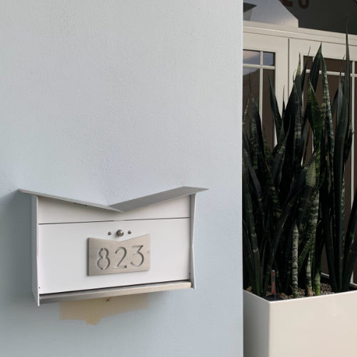 ButterFly Box in ARCTIC WHITE - Wall Mount Mailbox