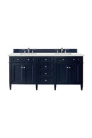 James Martin Brittany 72" Double Bathroom Vanity, Victory Blue