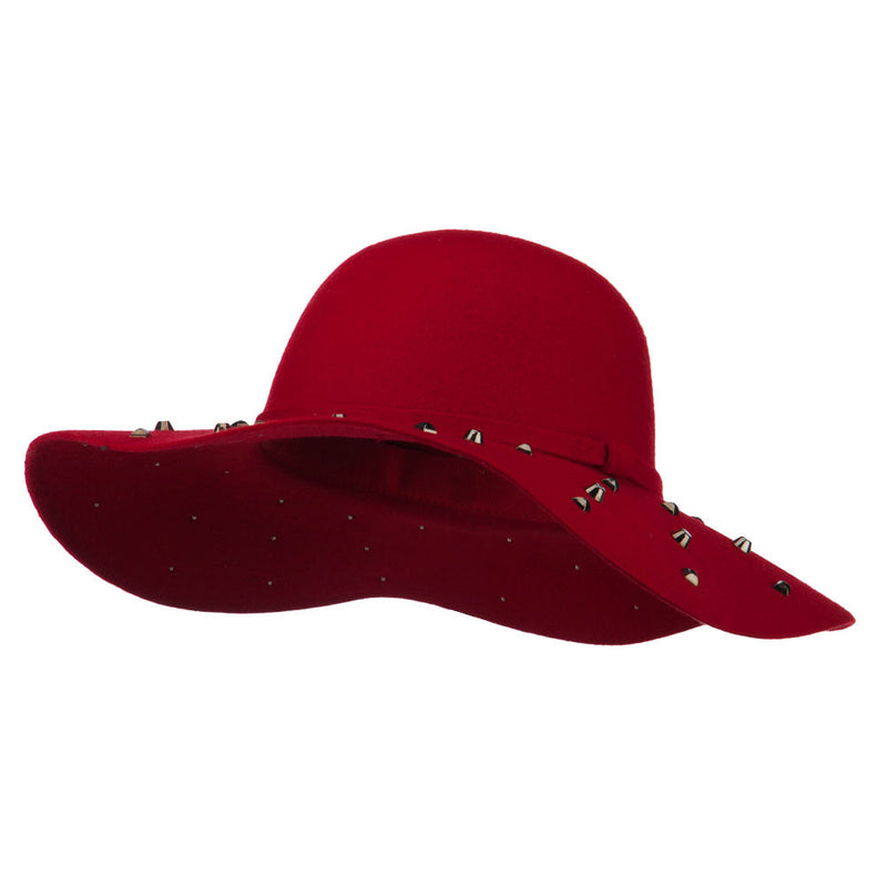 Wool Felt Studded Brim Hat