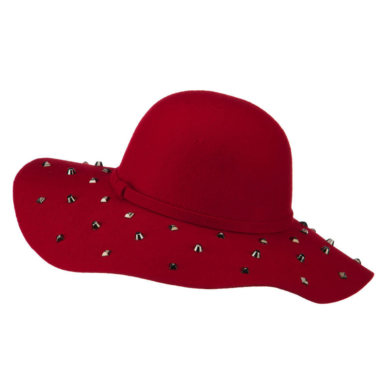 Wool Felt Studded Brim Hat