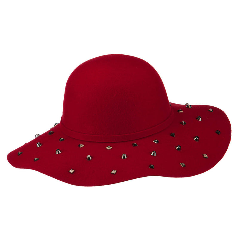 Wool Felt Studded Brim Hat