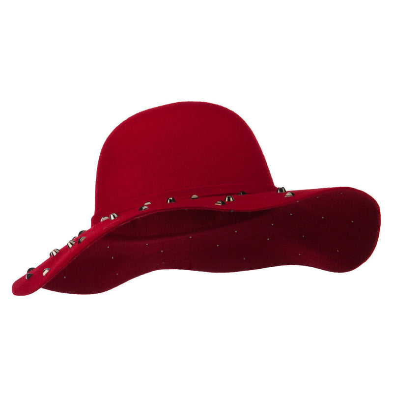 Wool Felt Studded Brim Hat