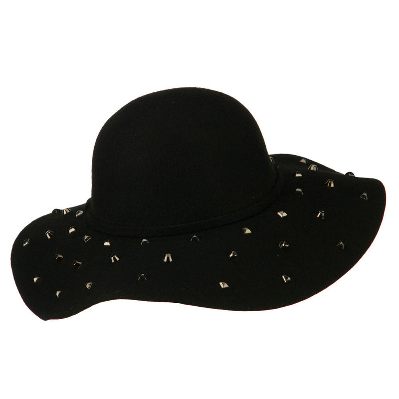 Wool Felt Studded Brim Hat