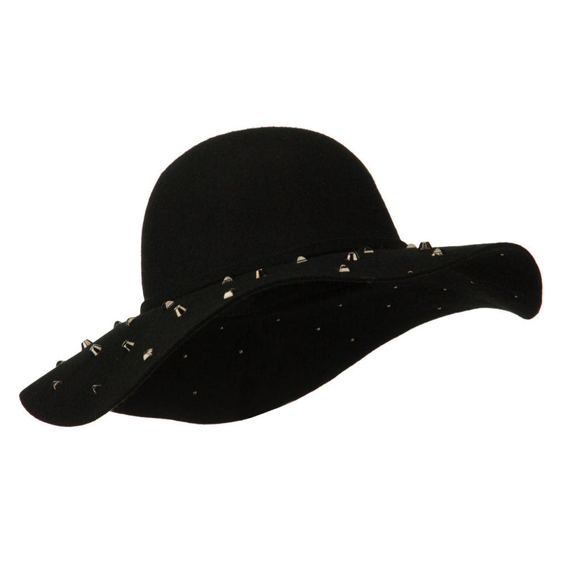 Wool Felt Studded Brim Hat