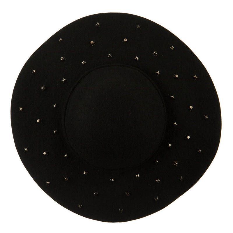 Wool Felt Studded Brim Hat
