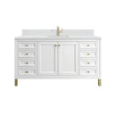 James Martin Chicago 60" Single Bathroom Vanity, Glossy White