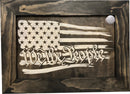 American Flag Gun Cabinet We The People Decorative and Secure Hidden Gun Safe (Black and White)
