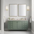 James Martin Chicago 60" Double Bathroom Vanity, Smokey Celadon