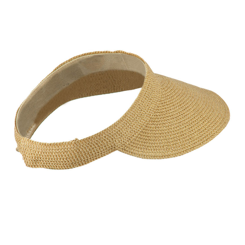 Women's UPF 50+ Metallic Poly Paper Braid Visor